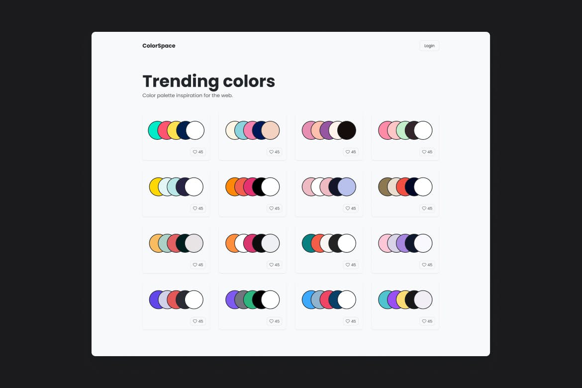 Color palette inspiration site