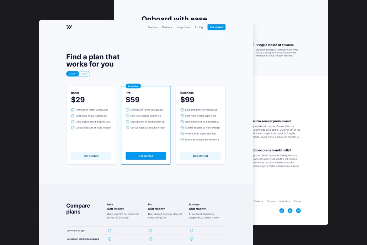 WiseCorp SaaS pricing page