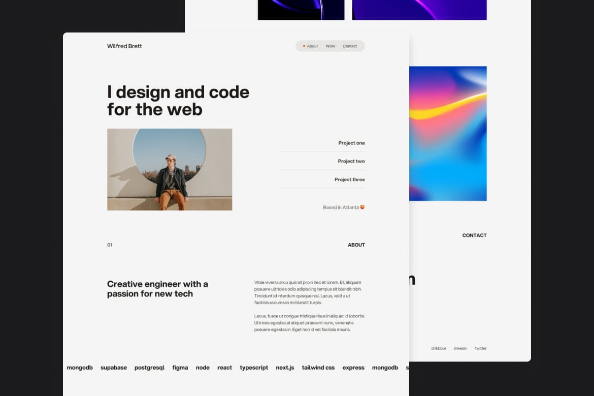 Web designer and developer portfolio